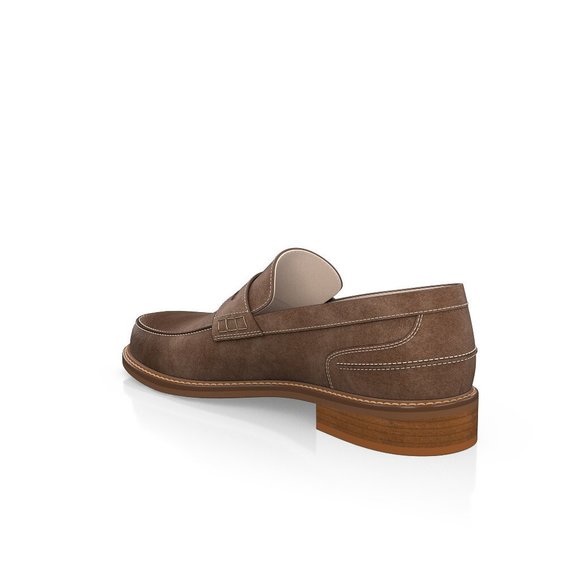 Bashwood Handmade Brown Suede Leather Loafers For Men main image 5
